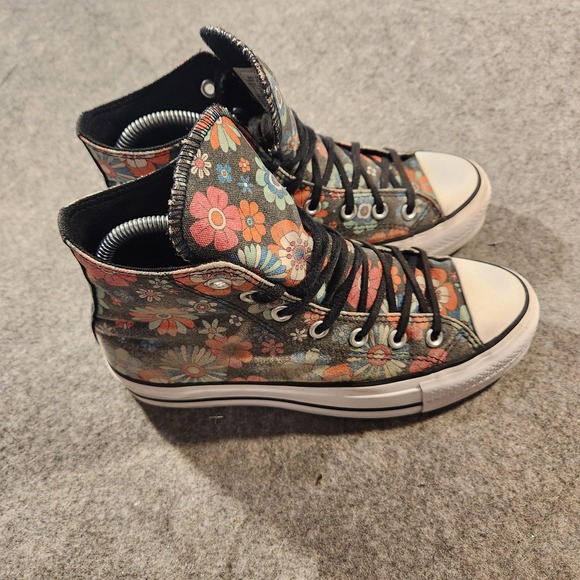 Converse Chuck Taylor All Star High Top Shoes Womens Size 7 Floral Canvas Print - Picture 5 of 16
